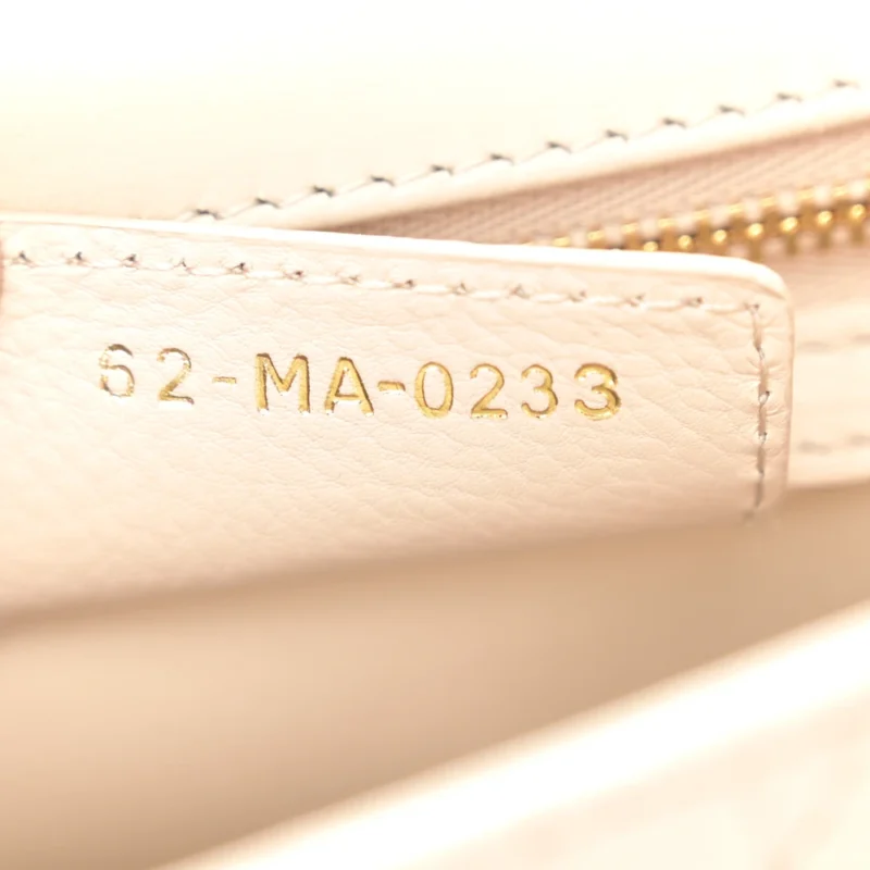 DIOR MEDIUM CARO BAG BEIGE SUPPLE CANNAGE CALFSKIN LEATHER GOLD HARDWARE - Image 10