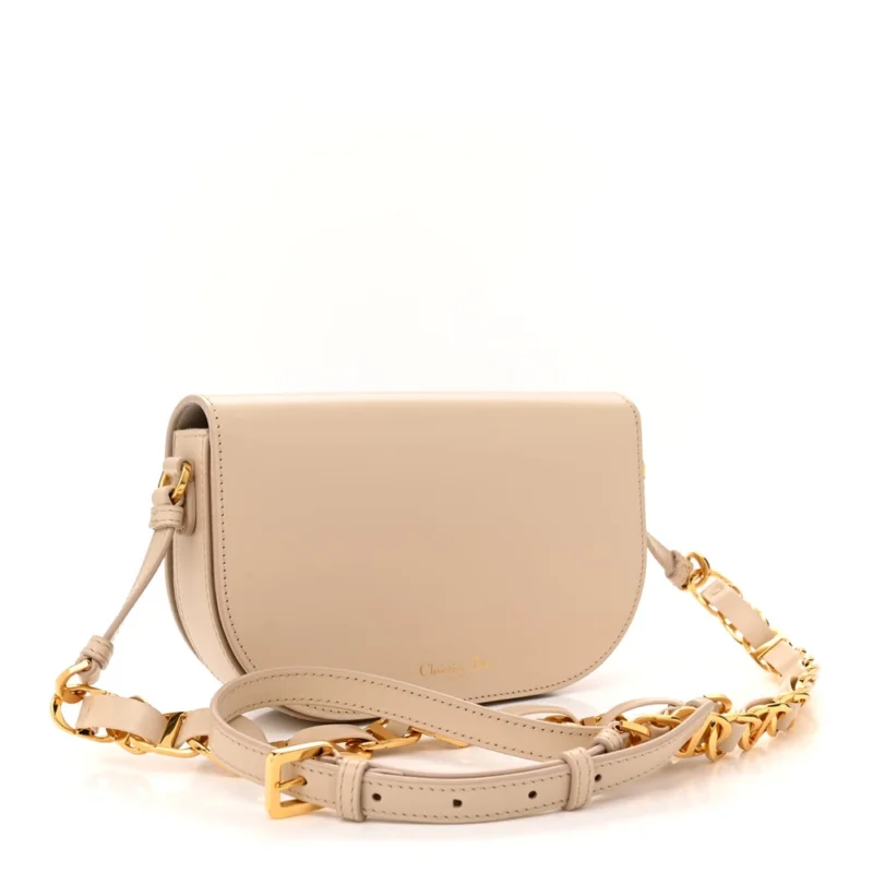 DIOR MEDIUM CD SIGNATURE FLAP CROSSBODY CARAMEL BEIGE CALFSKIN LEATHER GOLD HARDWARE - Image 3