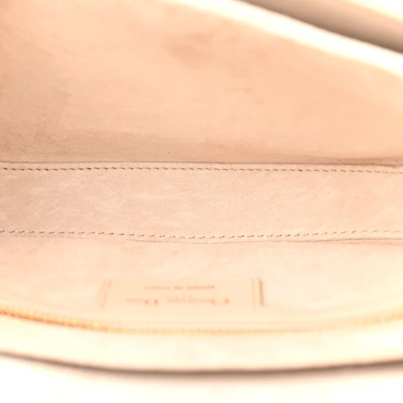 DIOR MEDIUM CD SIGNATURE FLAP CROSSBODY CARAMEL BEIGE CALFSKIN LEATHER GOLD HARDWARE - Image 10