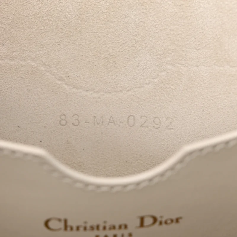 DIOR LARGE BOBBY BAG WHITE BOX CALFSKIN LEATHER GOLD HARDWARE - Image 11