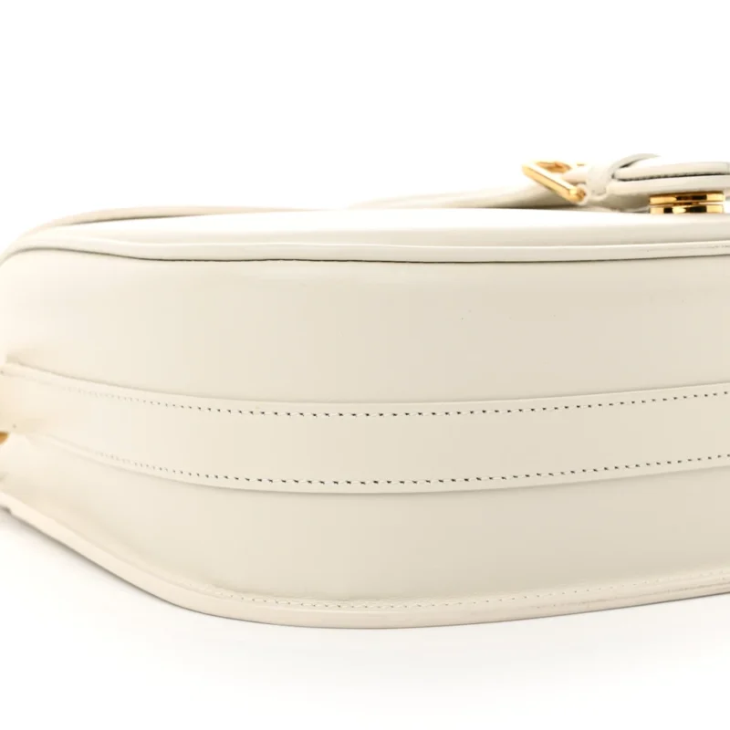 DIOR LARGE BOBBY BAG WHITE BOX CALFSKIN LEATHER GOLD HARDWARE - Image 5