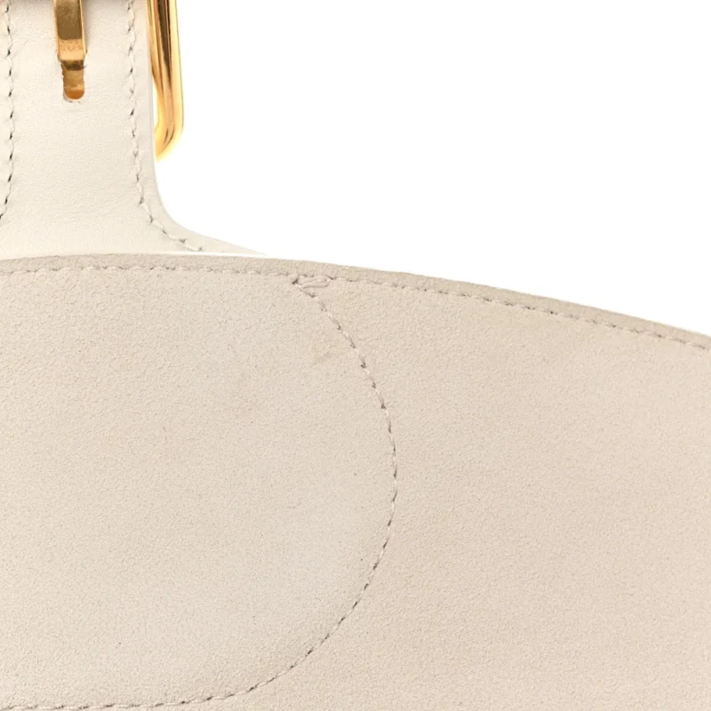 DIOR LARGE BOBBY BAG WHITE BOX CALFSKIN LEATHER GOLD HARDWARE - Image 9