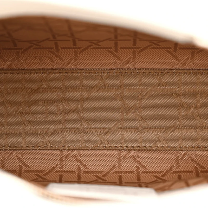 DIOR MINI LADY DIOR WHITE CANNAGE LAMBSKIN LEATHER GOLD HARDWARE - Image 7