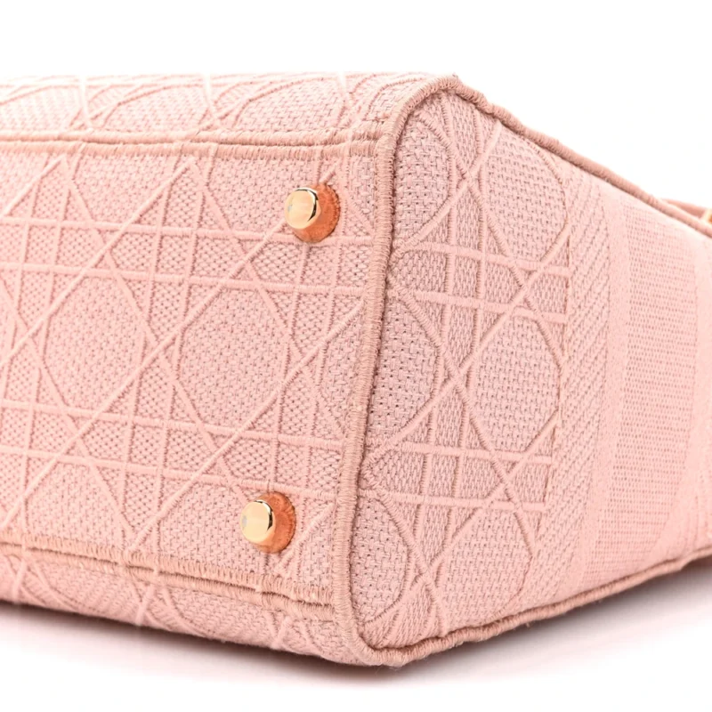 DIOR MEDIUM LADY D-LITE BOIS DE ROSE CANNAGE EMBROIDERED CANVAS GOLD HARDWARE - Image 5