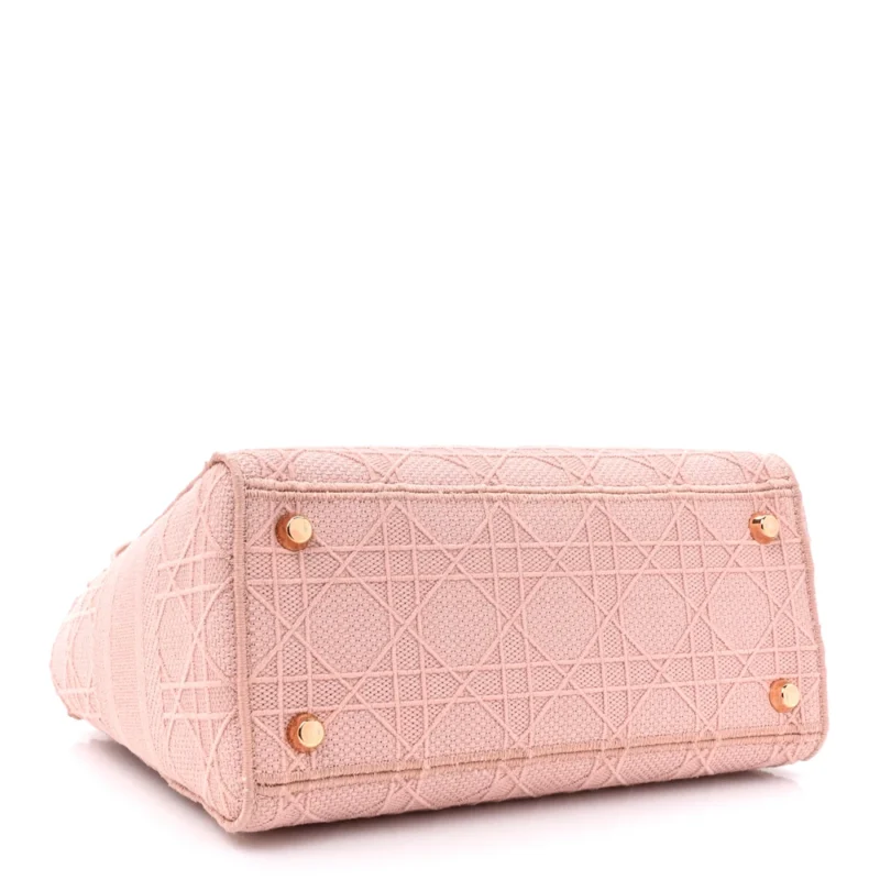 DIOR MEDIUM LADY D-LITE BOIS DE ROSE CANNAGE EMBROIDERED CANVAS GOLD HARDWARE - Image 6