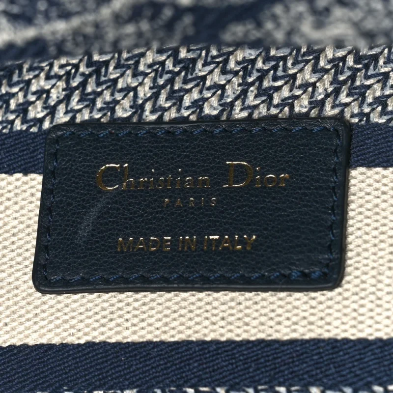 DIOR MEDIUM TOILE DE JOUY LADY D-LITE BLUE EMBROIDERED CANVAS GOLD HARDWARE - Image 2