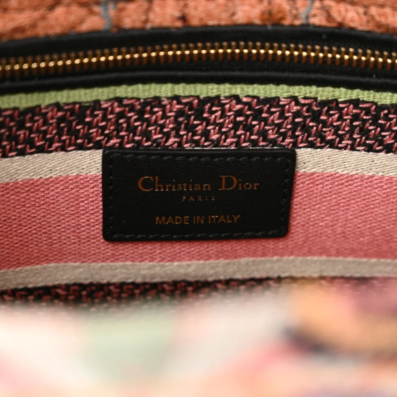 DIOR MEDIUM LADY D-LITE MULTICOLOR EMBROIDERED CANVAS GOLD HARDWARE - Image 2