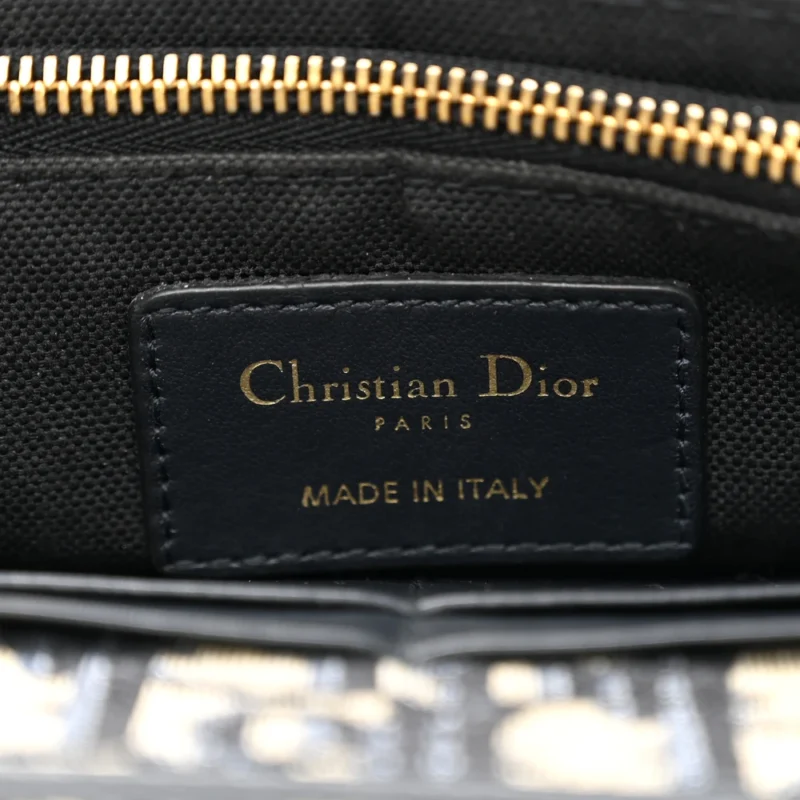 DIOR MONTAIGNE 30 2-IN-1 POUCH BLUE DIOR OBLIQUE CANVAS GOLD HARDWARE - Image 2