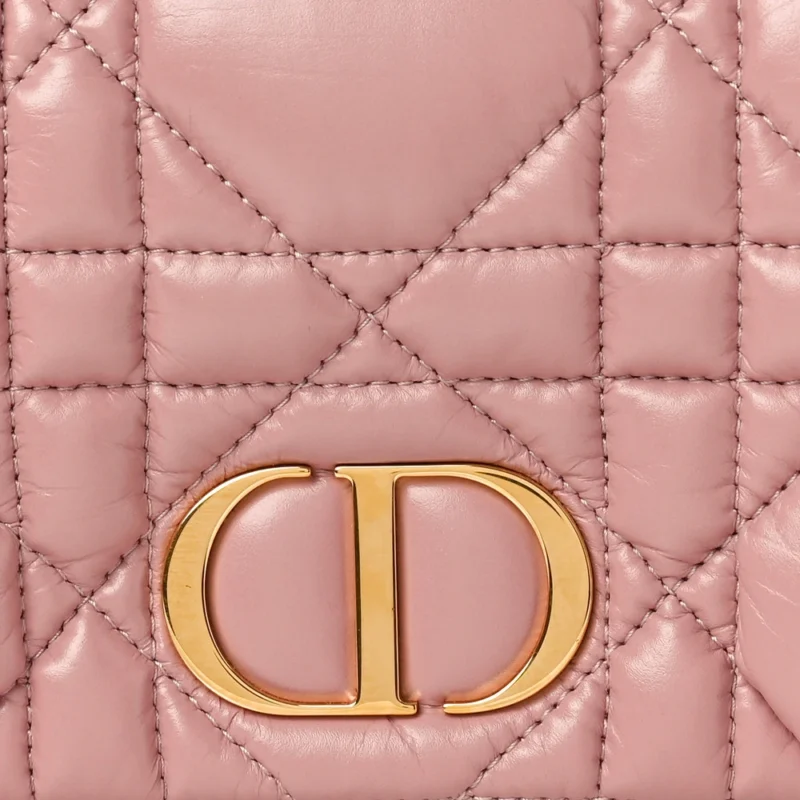 DIOR MINI CARO BAG ROSE DES VENTS MACROCANNAGE CALFSKIN LEATHER GOLD HARDWARE - Image 7