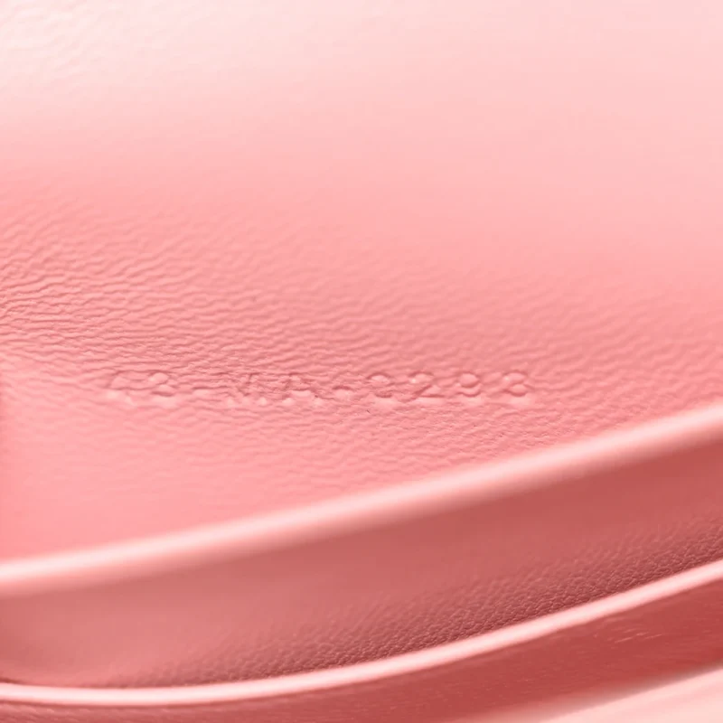 DIOR MINI MY DIOR TOP HANDLE CLUTCH ANTIQUE PINK CANNAGE LAMBSKIN LEATHER GOLD HARDWARE - Image 9