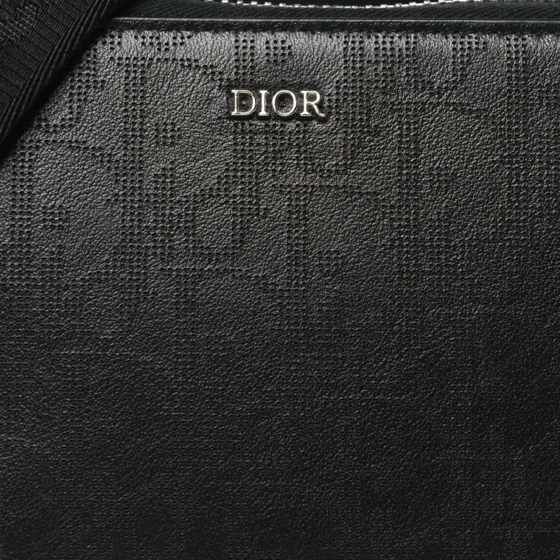 DIOR SMALL MESSENGER BLACK MULTICOLOR GALAXY PERFORATED OBLIQUE CALFSKIN LEATHER SILVER HARDWARE - Image 9
