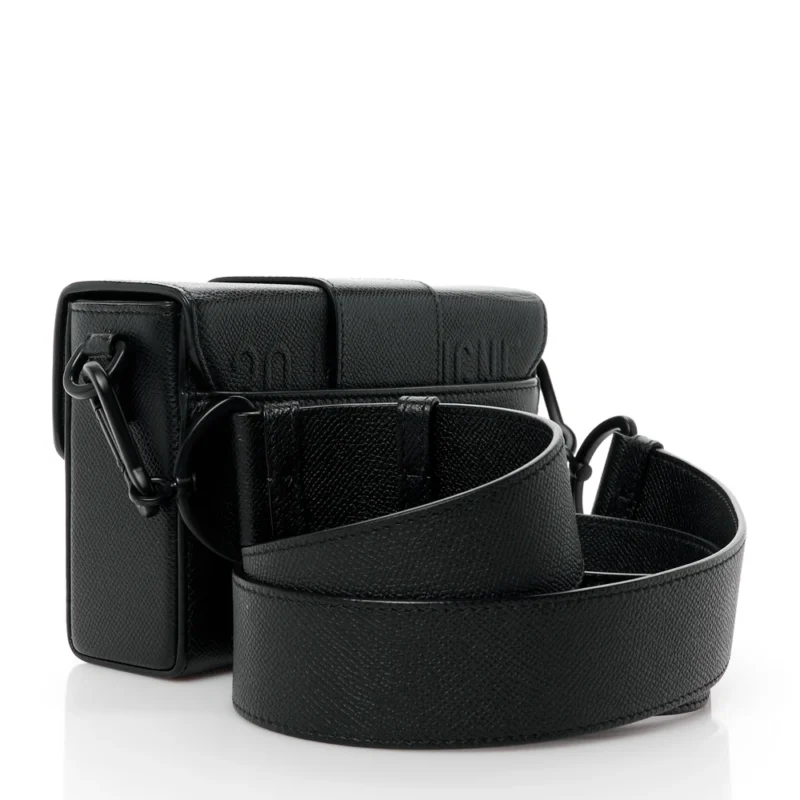DIOR MONTAIGNE 30 BOX BAG BLACK ULTRA MATTE GRAINED CALFSKIN LEATHER MATTE BLACK HARDWARE - Image 3
