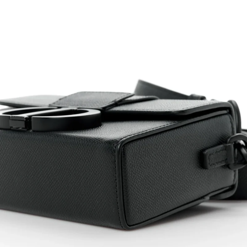 DIOR MONTAIGNE 30 BOX BAG BLACK ULTRA MATTE GRAINED CALFSKIN LEATHER MATTE BLACK HARDWARE - Image 5