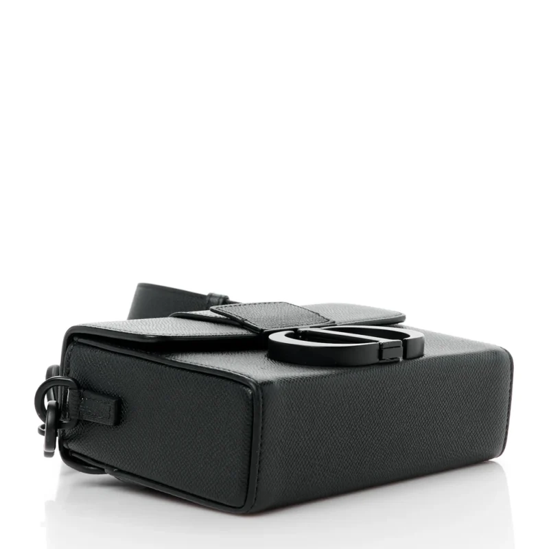 DIOR MONTAIGNE 30 BOX BAG BLACK ULTRA MATTE GRAINED CALFSKIN LEATHER MATTE BLACK HARDWARE - Image 6