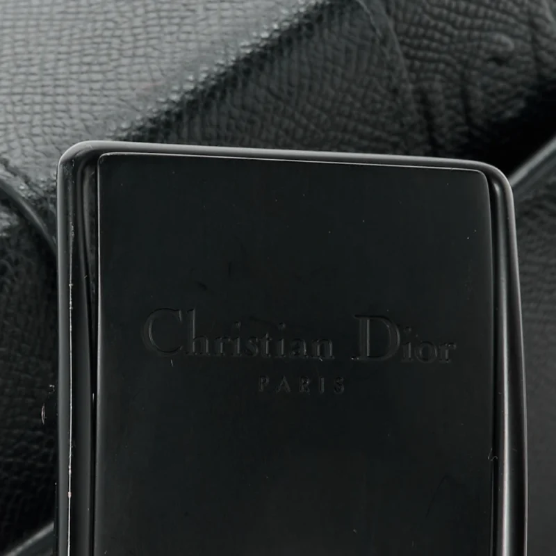 DIOR MONTAIGNE 30 BOX BAG BLACK ULTRA MATTE GRAINED CALFSKIN LEATHER MATTE BLACK HARDWARE - Image 8