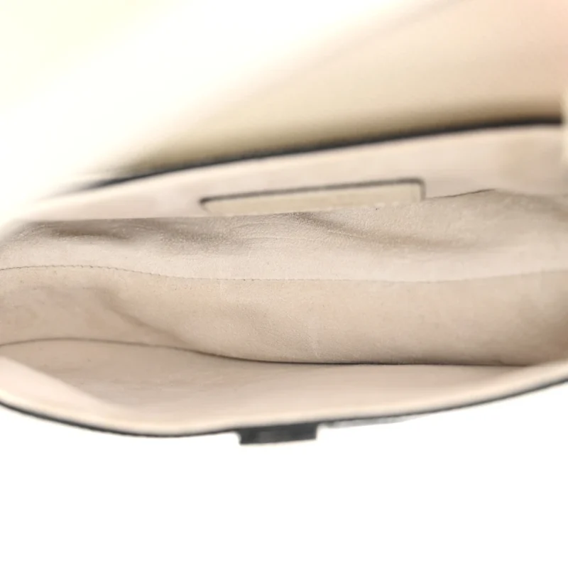 DIOR MINI SADDLE BAG WITH STRAP WHITE GRAINED CALFSKIN LEATHER BRASS HARDWARE - Image 7