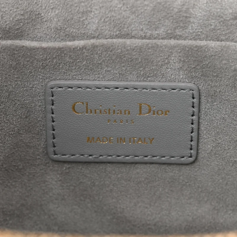 DIOR SMALL DIORTRAVEL VANITY CASE GREY CANNAGE LAMBSKIN LEATHER GOLD HARDWARE - Image 2