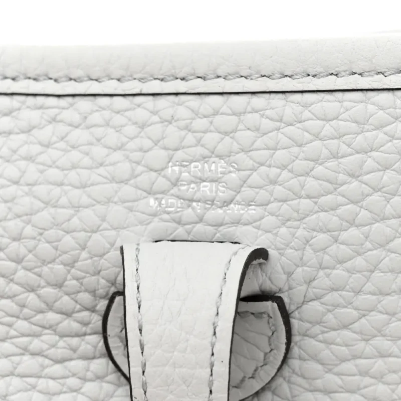 HERM??S AMAZONE EVELYNE TPM BLEU P?LE / ??TAIN TAURILLON CLEMENCE LEATHER PALLADIUM SILVER HARDWARE - Image 2