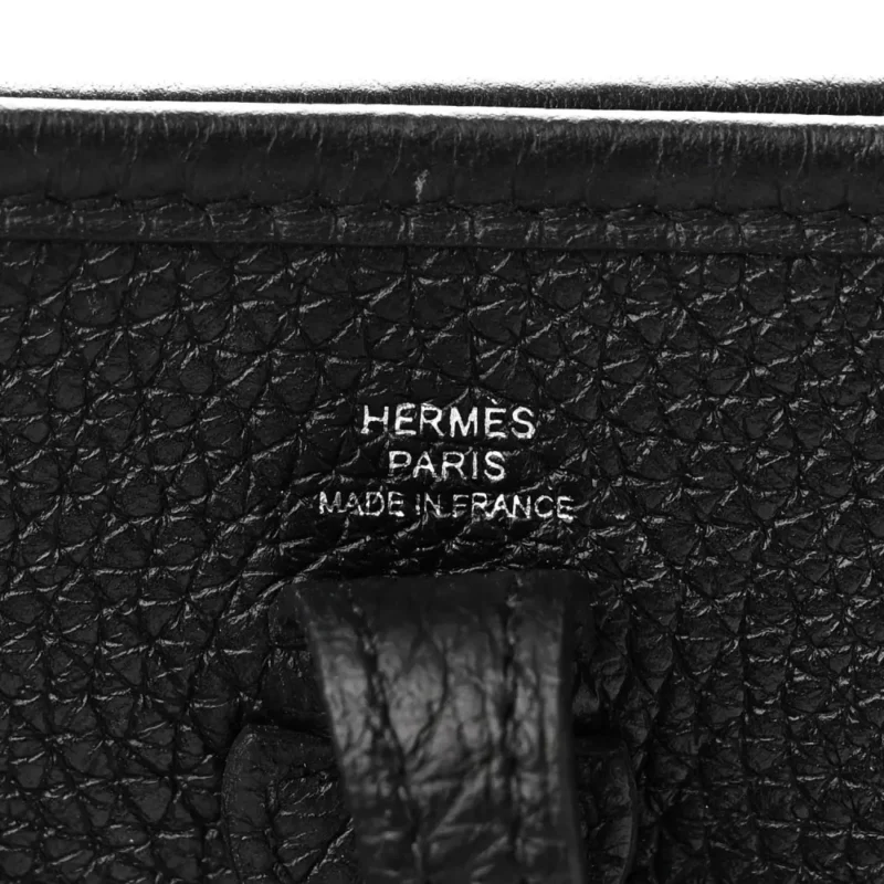 HERM??S EVELYNE TPM BLACK TAURILLON CLEMENCE LEATHER SILVER HARDWARE - Image 2