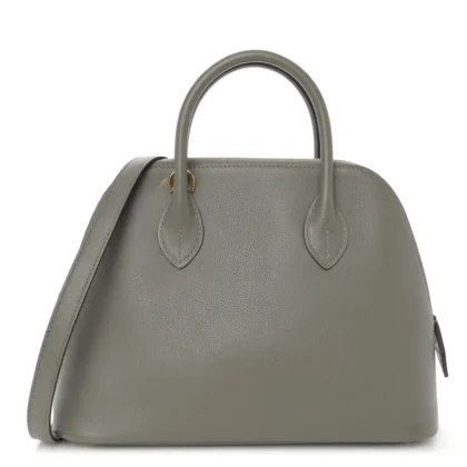 HERM??S 1923 BOLIDE 25 GRIS MEYER EVERCOLOR LEATHER GOLD PALLADIUM HARDWARE