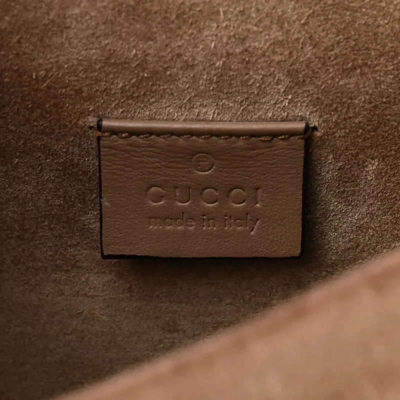 GUCCI MINI DIONYSUS SHOULDER BAG TAUPE GG SUPREME MONOGRAM CANVAS AGED SILVER HARDWARE - Image 2