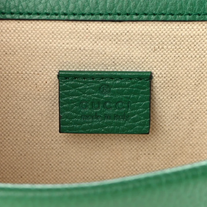 GUCCI MINI DIONYSUS SHOULDER BAG EMERALD CALFSKIN LEATHER AGED SILVER HARDWARE - Image 2