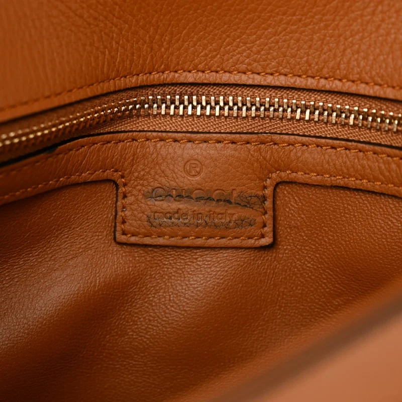 GUCCI MEDIUM BLONDIE CHAIN SHOULDER FLAP BAG COGNAC ROXY CALFSKIN LEATHER BRASS HARDWARE - Image 2