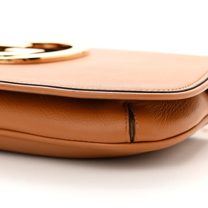 GUCCI MEDIUM BLONDIE CHAIN SHOULDER FLAP BAG COGNAC ROXY CALFSKIN LEATHER BRASS HARDWARE - Image 4