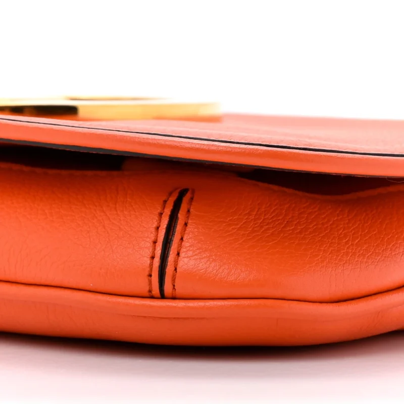 GUCCI MEDIUM BLONDIE CHAIN SHOULDER FLAP BAG DEEP ORANGE ROXY CALFSKIN LEATHER GOLD HARDWARE - Image 5