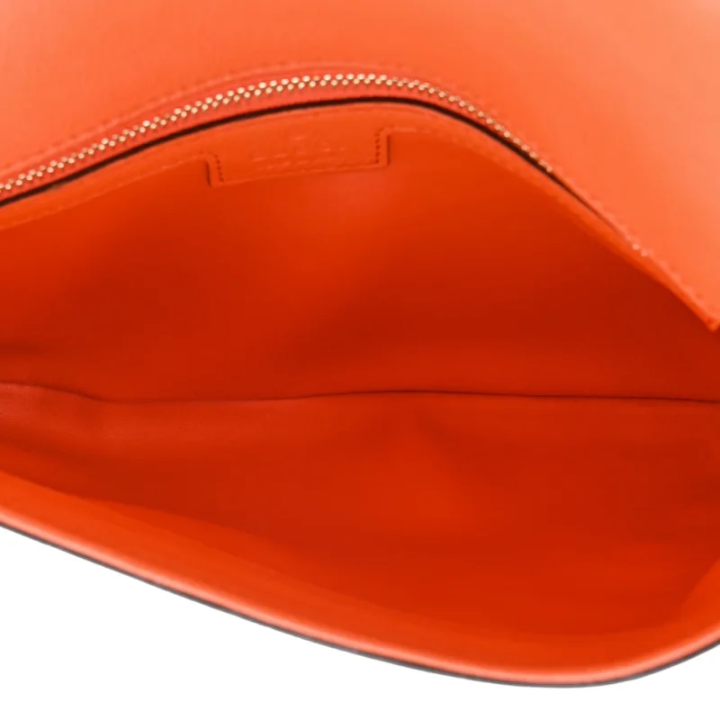 GUCCI MEDIUM BLONDIE CHAIN SHOULDER FLAP BAG DEEP ORANGE ROXY CALFSKIN LEATHER GOLD HARDWARE - Image 7