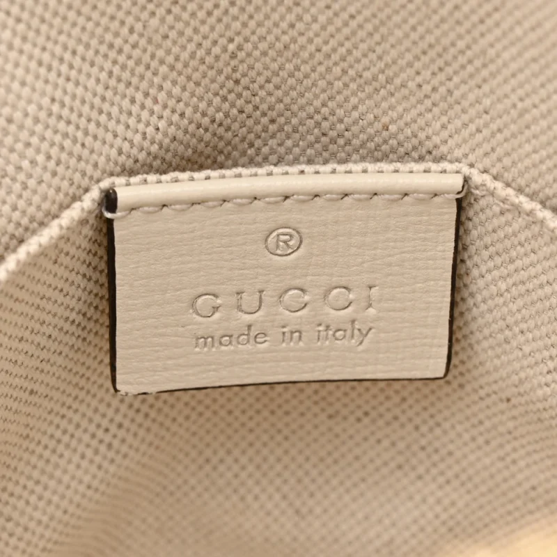 GUCCI MINI HORSEBIT 1955 TOP HANDLE BAG BEIGE / EBONY / MYSTIC WHITE GG SUPREME MONOGRAM CANVAS & AZALEA CALFSKIN LEATHER GOLD HARDWARE - Image 2