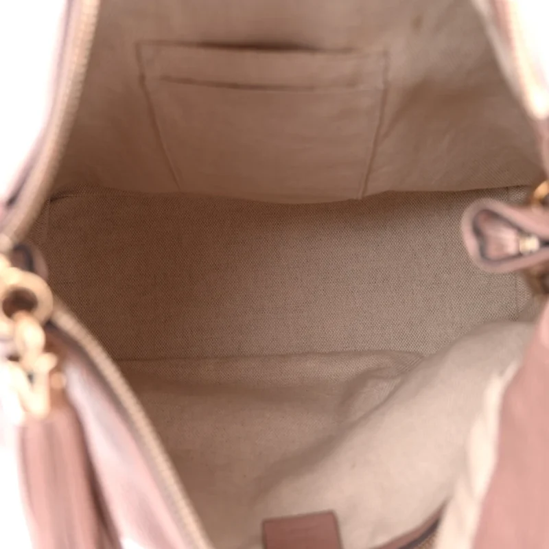 GUCCI LARGE SOHO HOBO CAMEL PEBBLED CALFSKIN LEATHER BRASS HARDWARE - Image 7