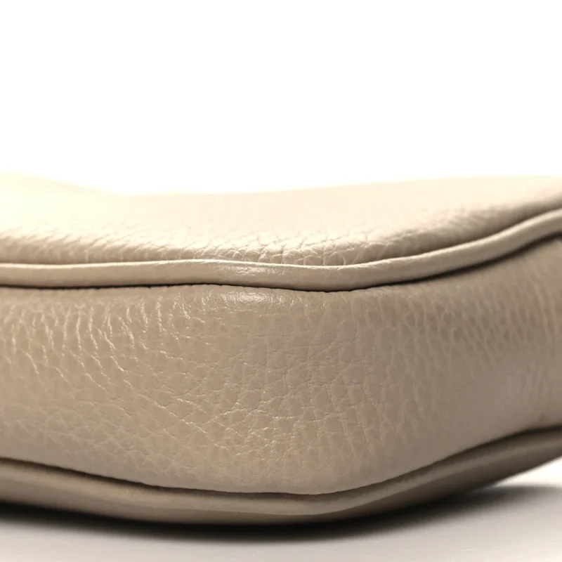 GUCCI MINI GG MARMONT CHAIN SHOULDER BAG BEIGE DOLLAR CALFSKIN SUPER LEATHER GOLD HARDWARE - Image 4
