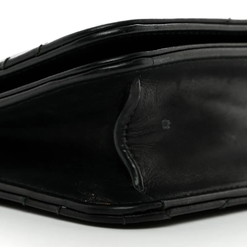 GUCCI MINI GG MARMONT BAG BLACK CALFSKIN MATELASS?? LEATHER AGED GOLD HARDWARE - Image 4