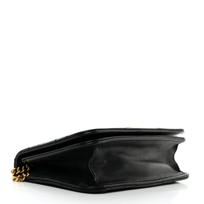 GUCCI MINI GG MARMONT BAG BLACK CALFSKIN MATELASS?? LEATHER AGED GOLD HARDWARE - Image 6