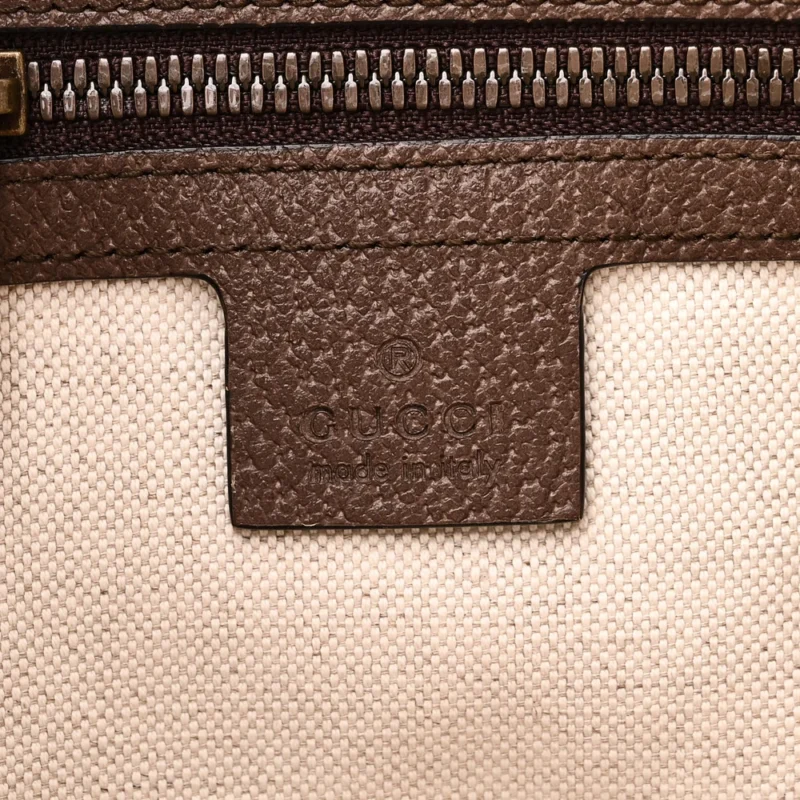 GUCCI SMALL WEB OPHIDIA HALF MOON HOBO BROWN GG SUPREME MONOGRAM CANVAS GOLD HARDWARE - Image 2