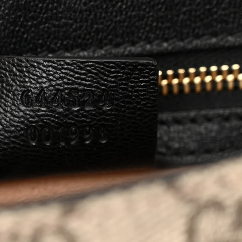 GUCCI SMALL PADLOCK MESSENGER SHOULDER BAG BEIGE/BLACK GG SUPREME MONOGRAM CANVAS & CALFSKIN LEATHER GOLD HARDWARE - Image 9