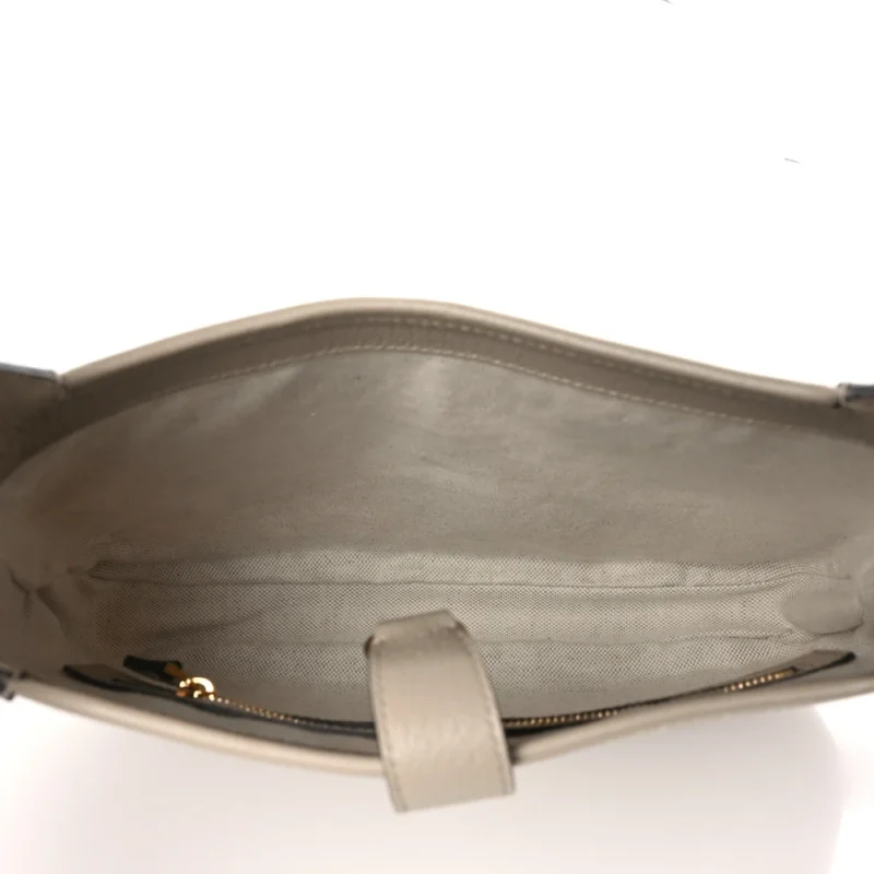 GUCCI SMALL WEB JACKIE 1961 HOBO BEIGE / MYSTIC WHITE / OATMEAL GG SUPREME MONOGRAM CANVAS & TEXTURED DOLLAR CALFSKIN LEATHER GOLD HARDWARE - Image 7