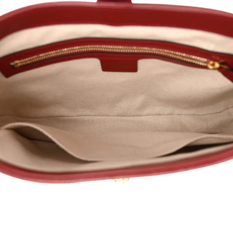 GUCCI SMALL BI-COLOR JACKIE 1961 HOBO BLUE AGATA / NEW CHERRY RED BOARDED DYANA LUX CALFSKIN LEATHER GOLD HARDWARE - Image 7