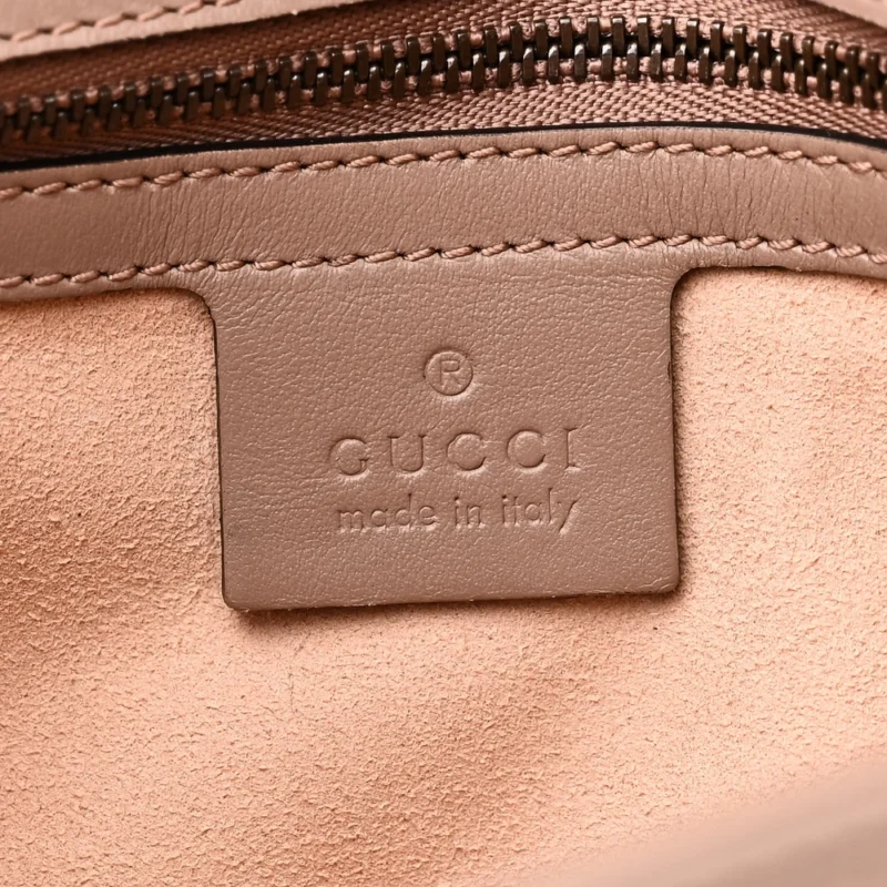 GUCCI SMALL GG MARMONT SHOULDER BAG PORCELAIN ROSE CALFSKIN MATELASS?? LEATHER GOLD HARDWARE - Image 2