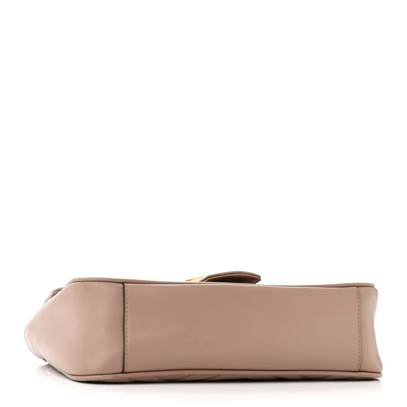 GUCCI SMALL GG MARMONT SHOULDER BAG PORCELAIN ROSE CALFSKIN MATELASS?? LEATHER GOLD HARDWARE - Image 6
