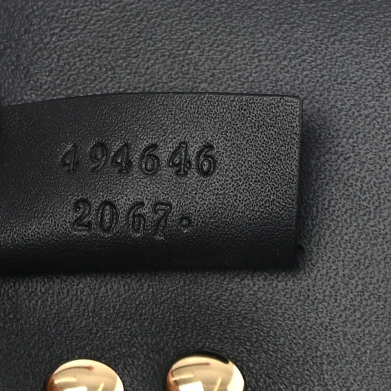 GUCCI SUPER MINI SYLVIE CHAIN SHOULDER BAG BLACK CALFSKIN LEATHER GOLD HARDWARE - Image 9