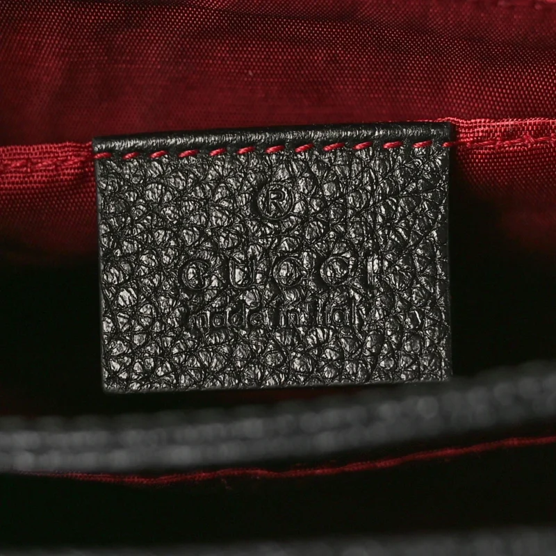 GUCCI SMALL ZUMI SHOULDER BAG BLACK GRAINY CALFSKIN LEATHER MIXED METAL HARDWARE - Image 2
