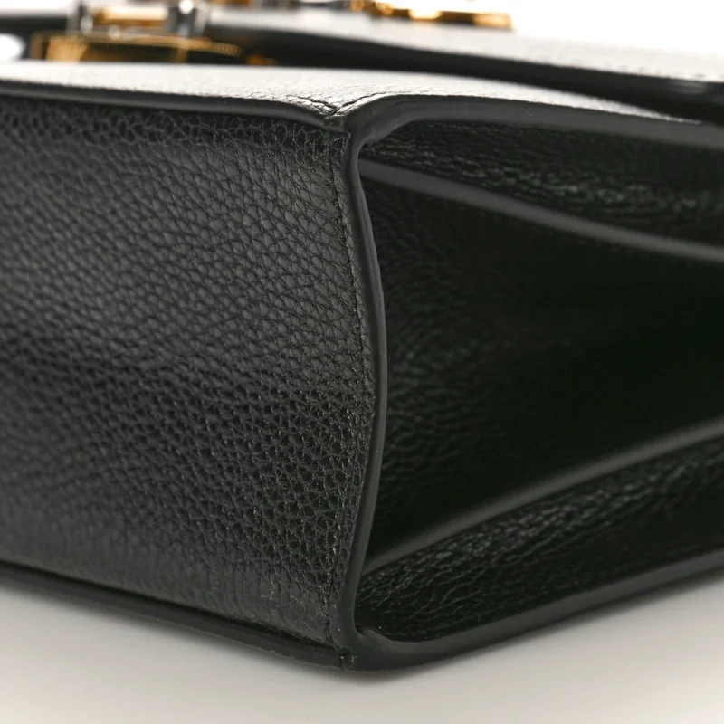 GUCCI SMALL ZUMI SHOULDER BAG BLACK GRAINY CALFSKIN LEATHER MIXED METAL HARDWARE - Image 4
