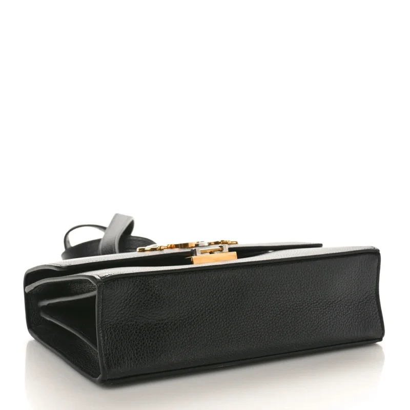 GUCCI SMALL ZUMI SHOULDER BAG BLACK GRAINY CALFSKIN LEATHER MIXED METAL HARDWARE - Image 6