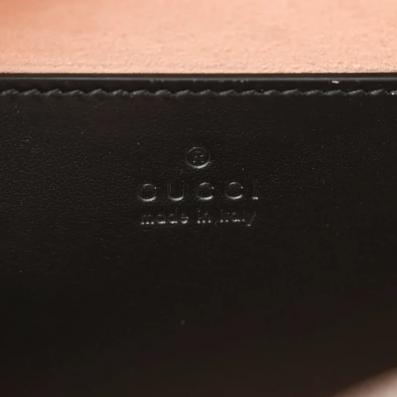 GUCCI SMALL GG MARMONT CHAIN SHOULDER BAG BLACK CALFSKIN MATELASS?? LEATHER GOLD HARDWARE - Image 2