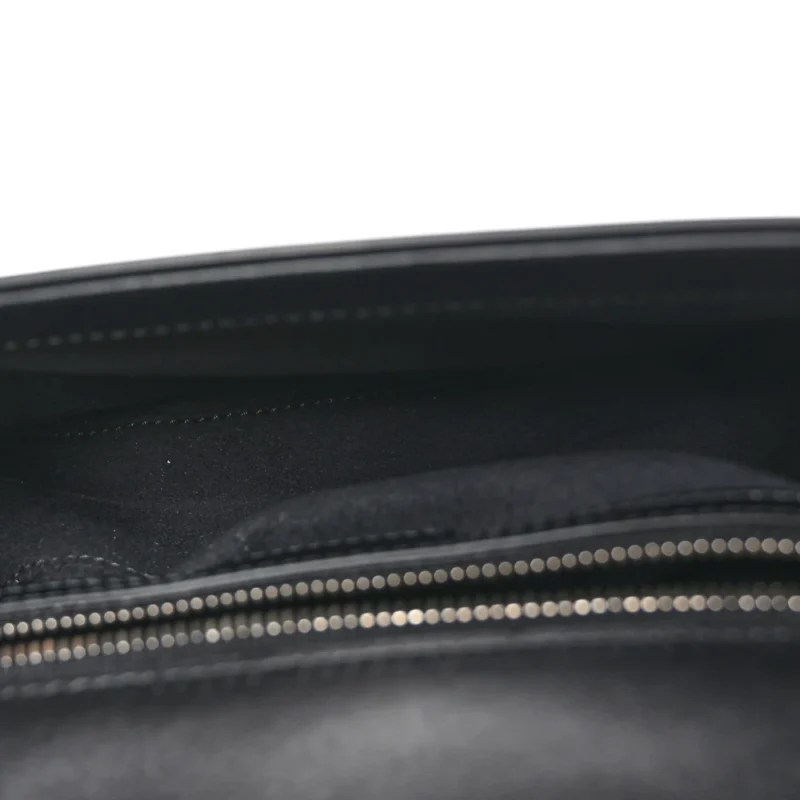 GUCCI SMALL PETITE GG TOP HANDLE SHOULDER BAG BLACK CALFSKIN LEATHER SILVER HARDWARE - Image 7