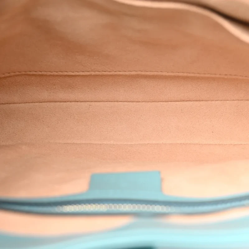 GUCCI SMALL BI-COLOR JACKIE 1961 HOBO DUSTY AZURE BOARDED DYANA LUX CALFSKIN LEATHER BRASS HARDWARE - Image 7