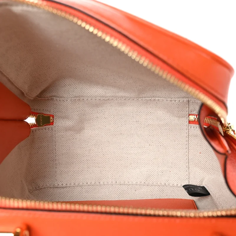 GUCCI SMALL DIAGONAL STITCHED BLONDIE SHOULDER BAG ORANGE CALFSKIN LEATHER GOLD HARDWARE - Image 7