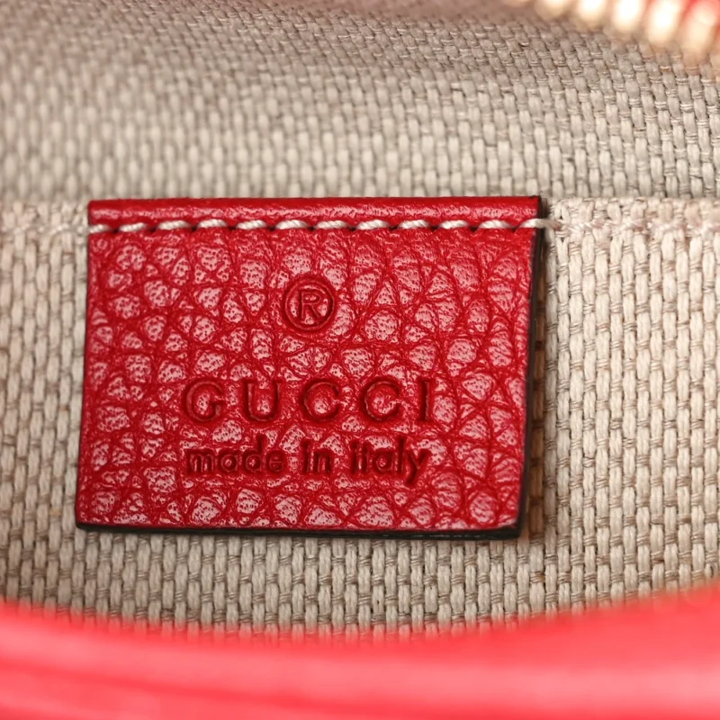 GUCCI SMALL SOHO DISCO BAG TABASCO RED PEBBLED CALFSKIN LEATHER - Image 2
